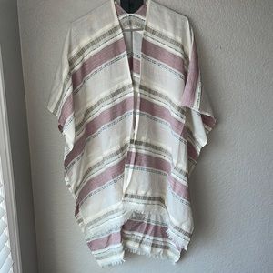 NWOT Lucky Brand Striped Fringe Scarf